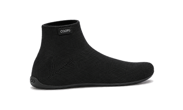 COOPS High Top in Black, rear three-quarter view