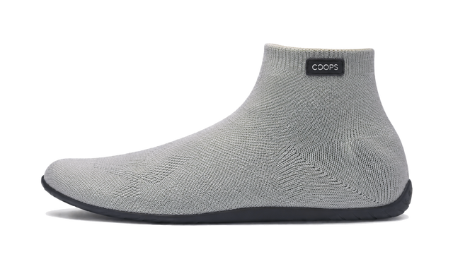 COOPS High Top in Ash Gray, side view